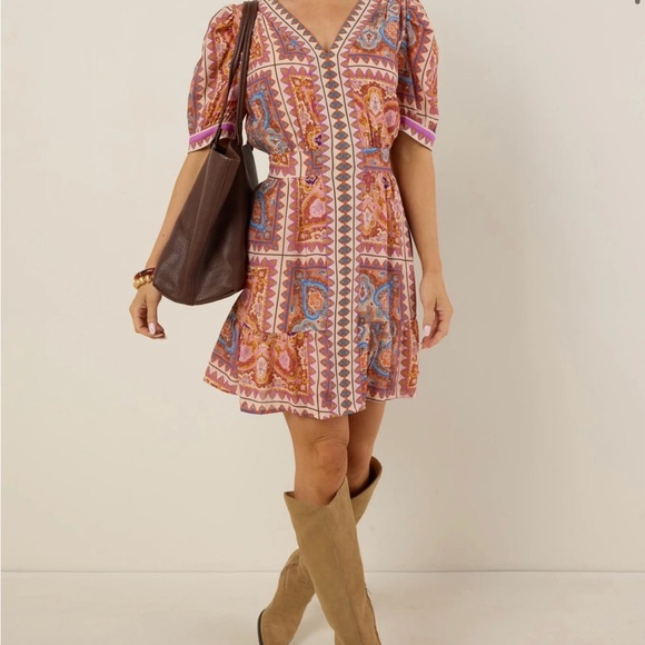 NWT Avara Teresa Dress Size S Gorgeous Boho Print - Picture 3 of 7